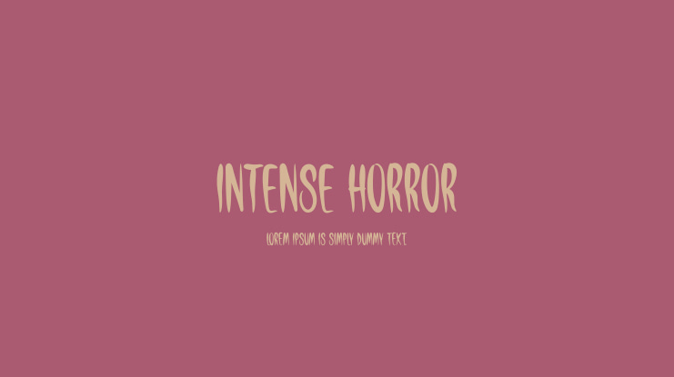Intense Horror Font