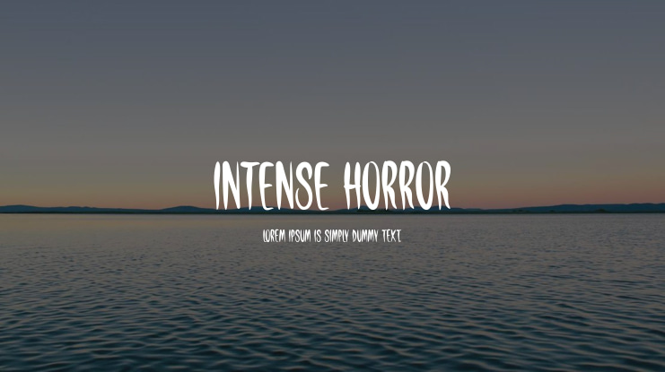 Intense Horror Font