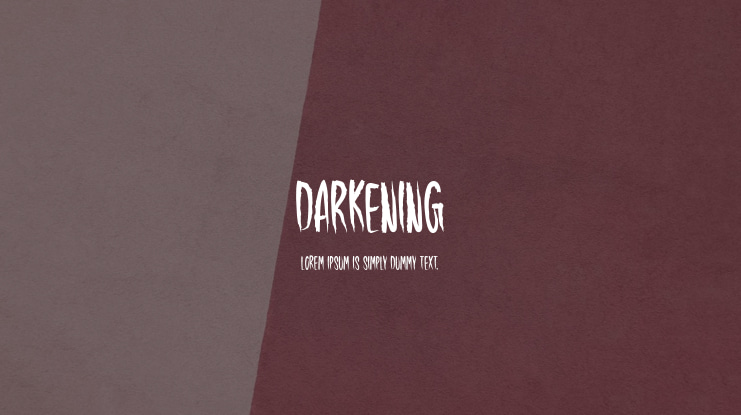 Darkening Font