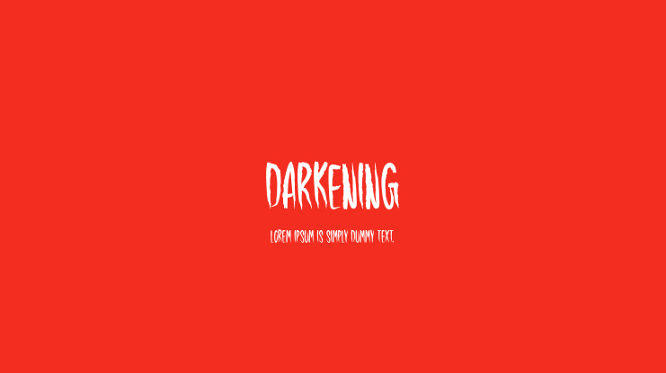 Darkening Font