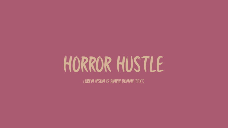 Horror Hustle Font