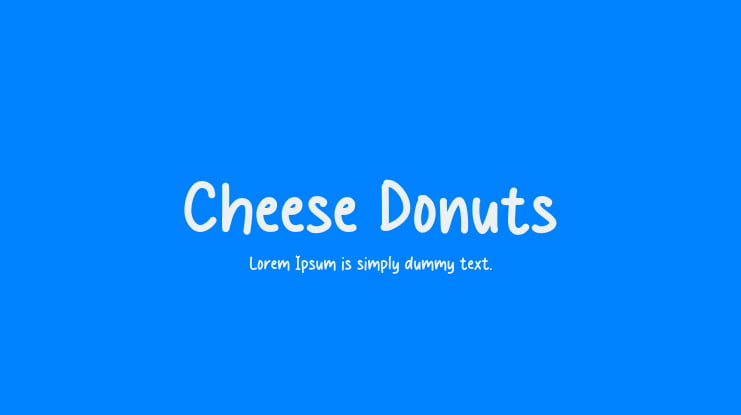 Cheese Donuts Font