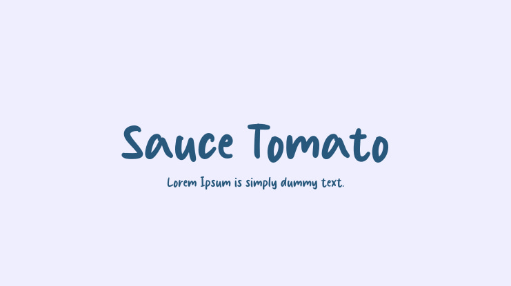 Sauce Tomato Font