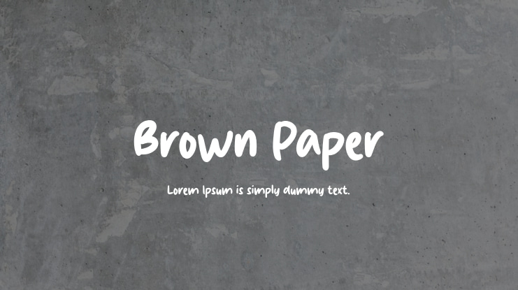 Brown Paper Font