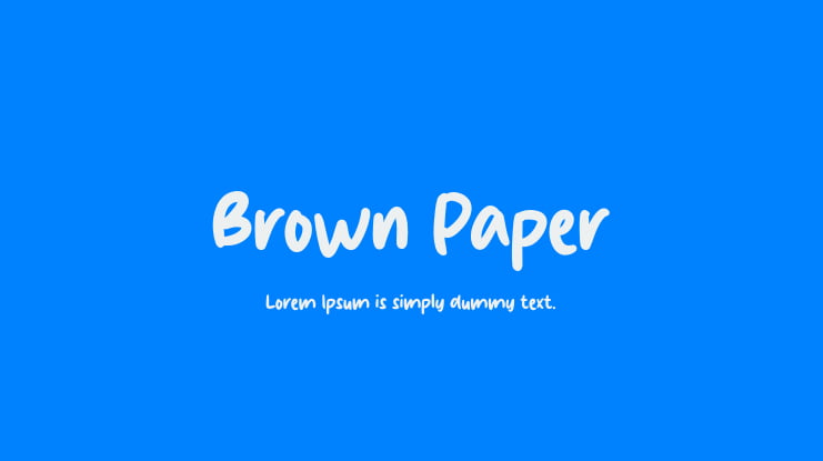 Brown Paper Font