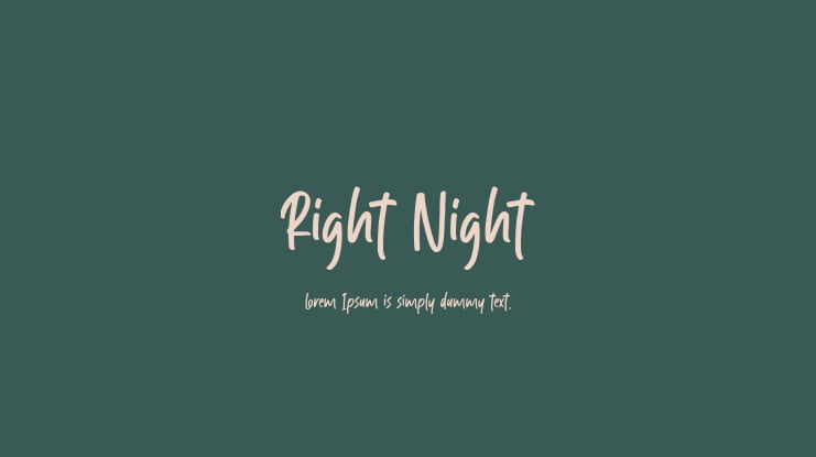 Right Night Font