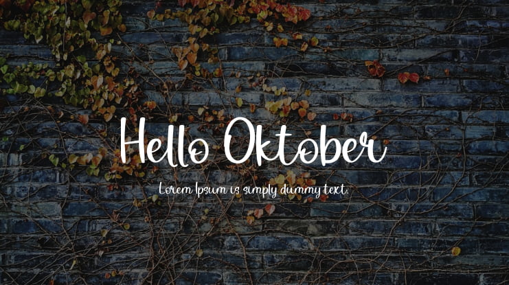 Hello Oktober Font
