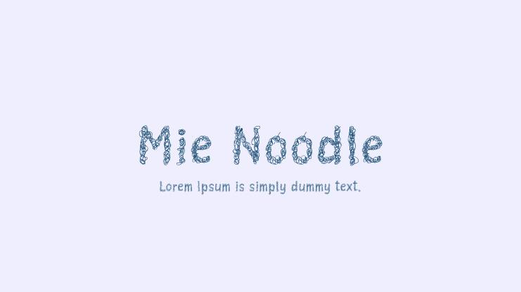 Mie Noodle Font