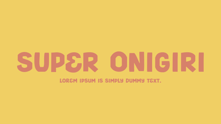 Super Onigiri Font