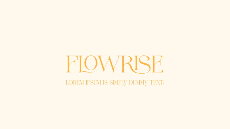 FLOWRISE Font