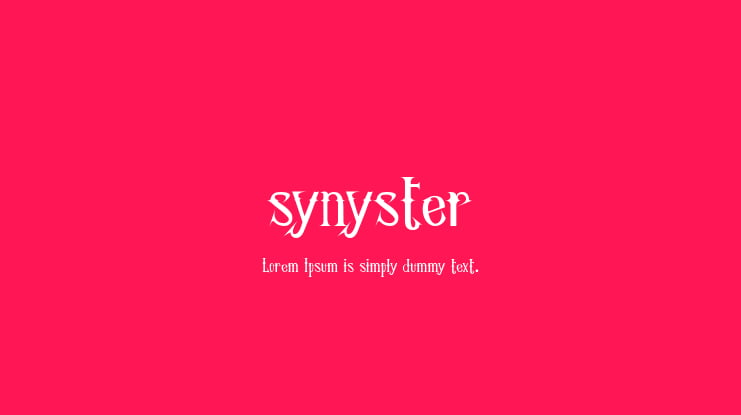 synyster Font