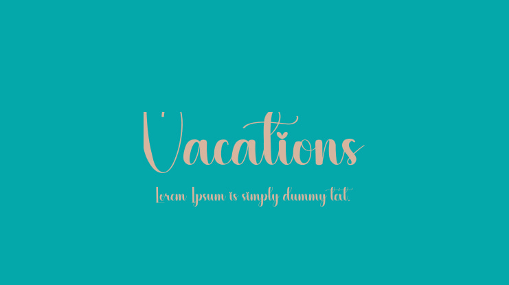Vacations Font