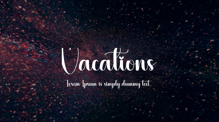 Vacations Font