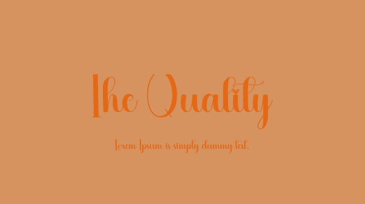 The Quality Font