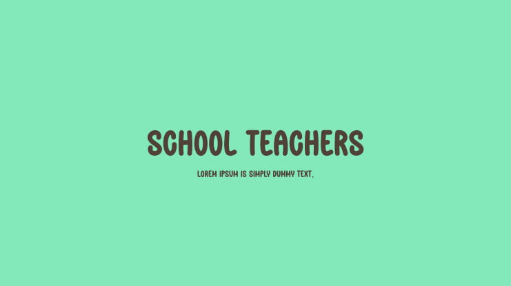 School Teachers Font