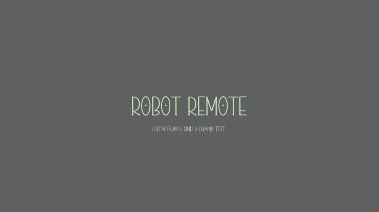 ROBOT REMOTE Font
