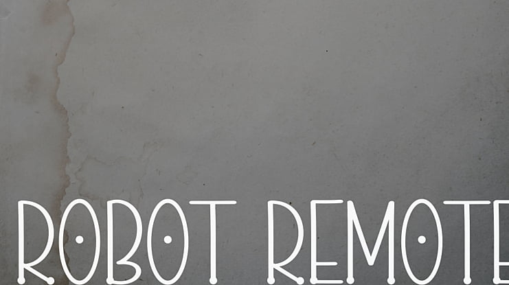 ROBOT REMOTE Font