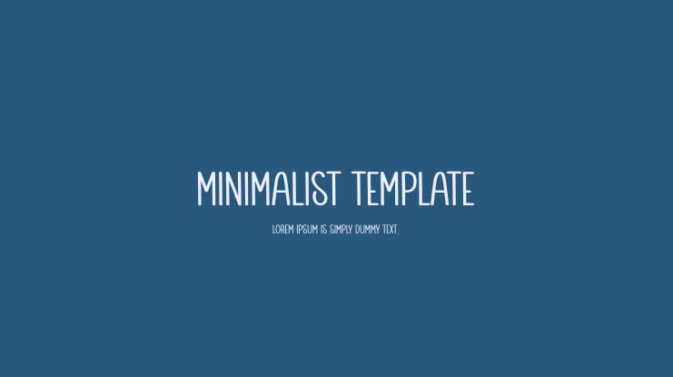 Minimalist Template Font