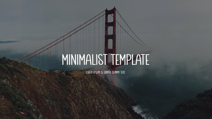 Minimalist Template Font