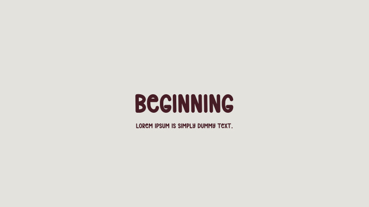 Beginning Font