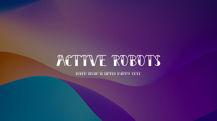 Active Robots Font