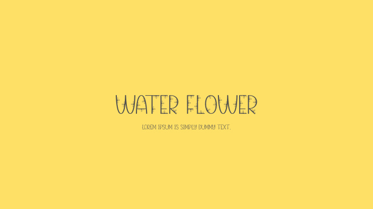 Water Flower Font