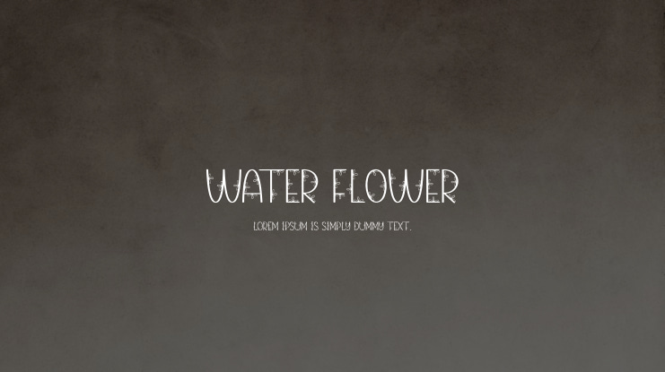 Water Flower Font