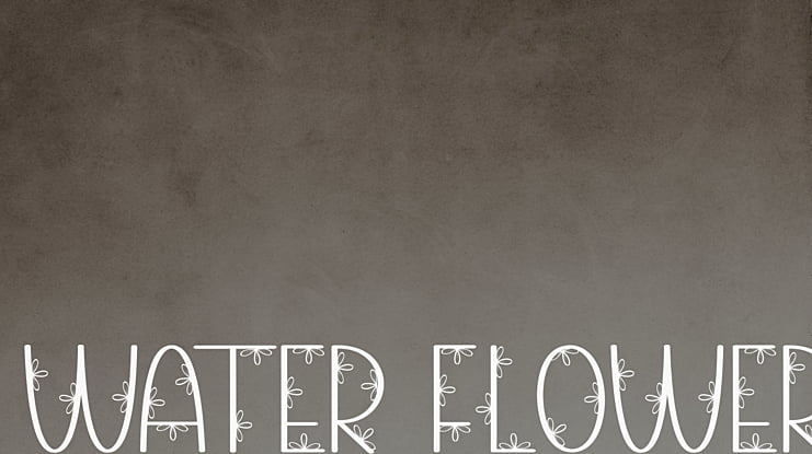 Water Flower Font