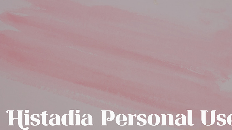 Histadia Personal Use Font
