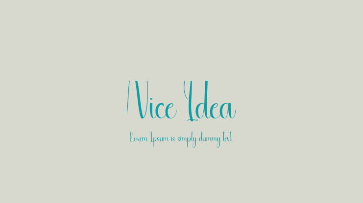 Nice Idea Font