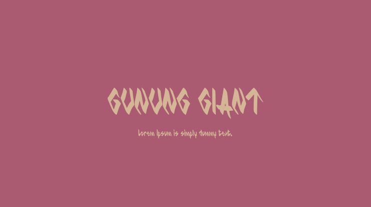 GUNUNG GIANT Font