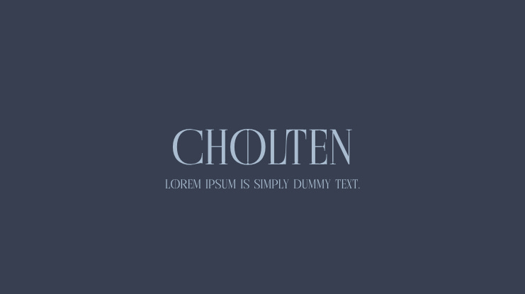 Cholten Font