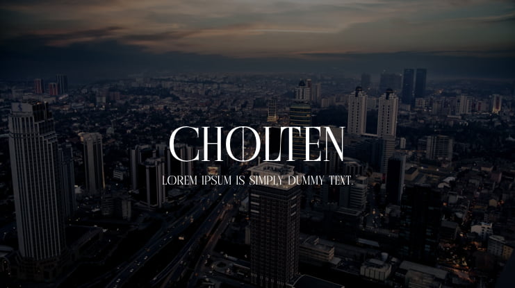 Cholten Font