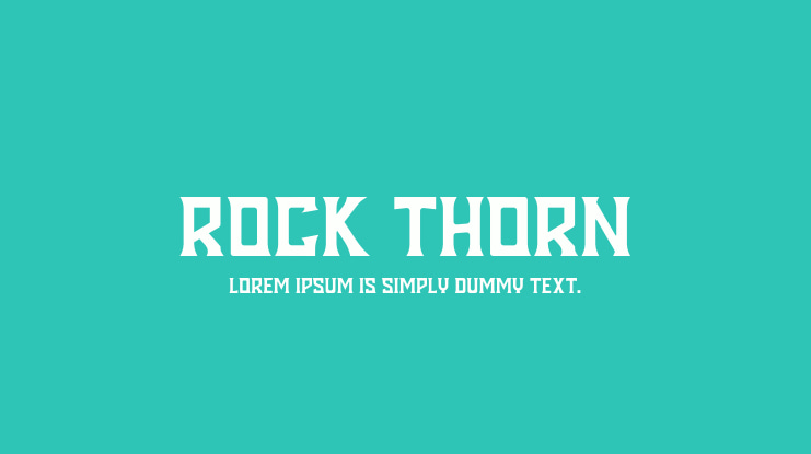ROCK THORN Font