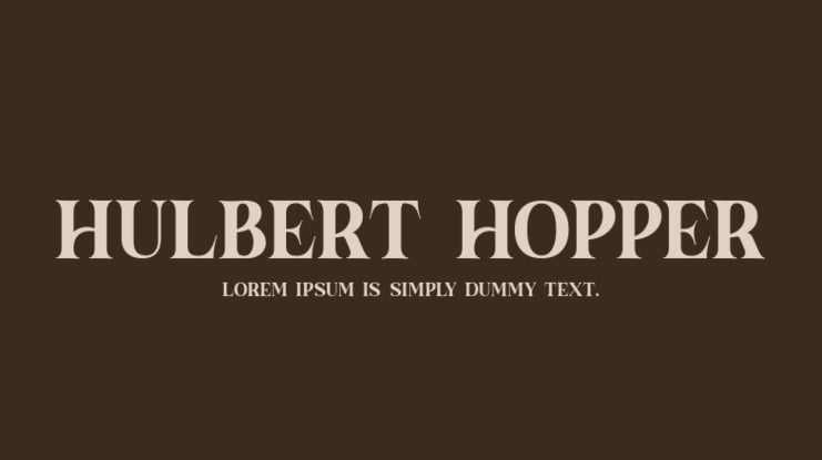 Hulbert Hopper Font
