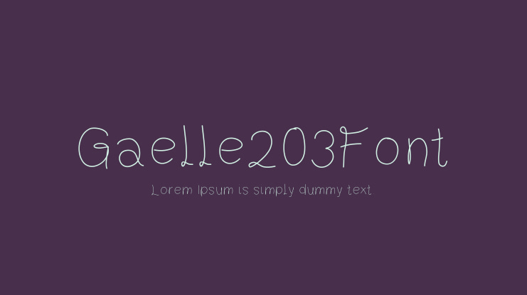 Gaelle203Font Font