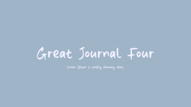 Great Journal Four Font Family