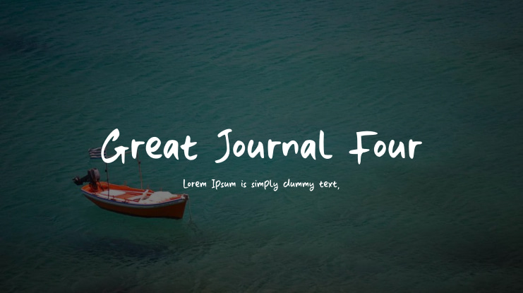 Great Journal Four Font Family