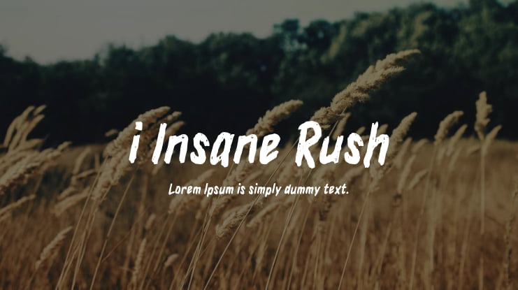 i Insane Rush Font