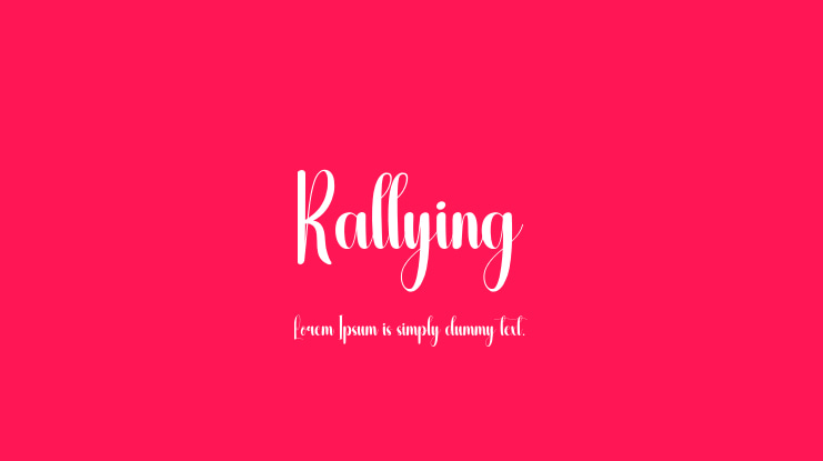 Rallying Font