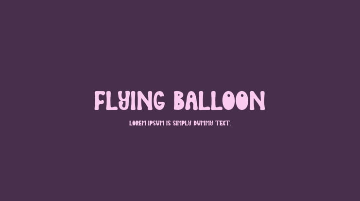 Flying Balloon Font