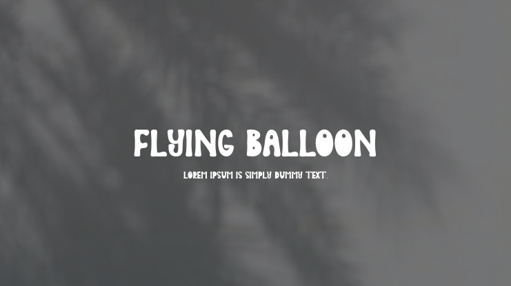 Flying Balloon Font