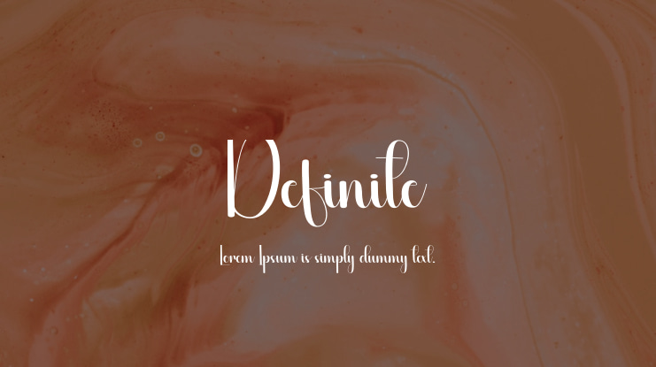 Definite Font