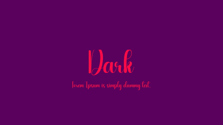 Dark Font