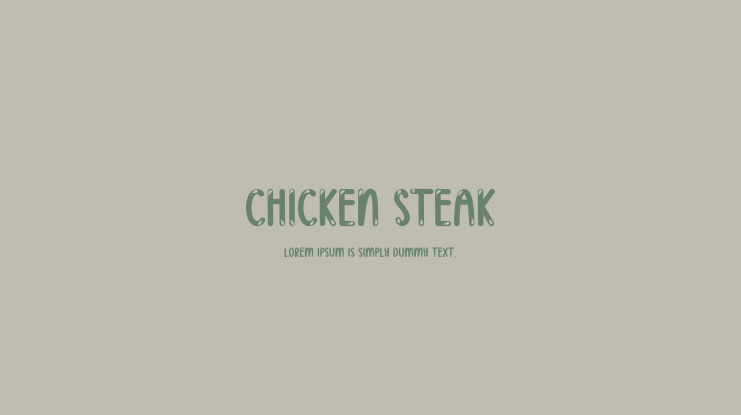 Chicken Steak Font