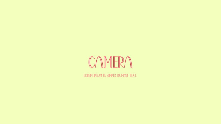 Camera Font