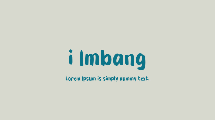 i Imbang Font