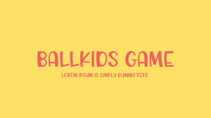 Ballkids Game Font