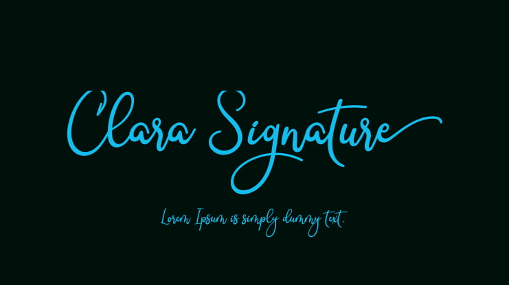 Clara Signature Font