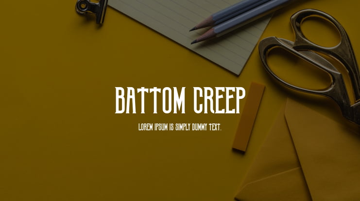 Battom Creep Font